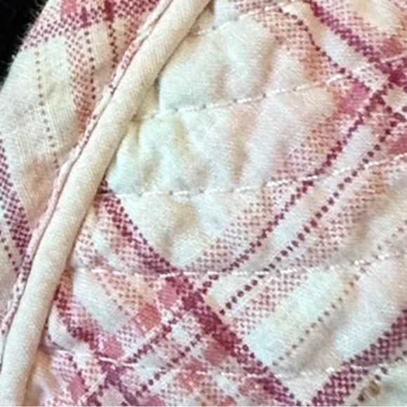 WOMENS SECRET TREASURES PINK PLAID DUSTER GOWN ROBE LOUNGE SLEEP SZ L SNAP FRONT - Picture 4 of 4